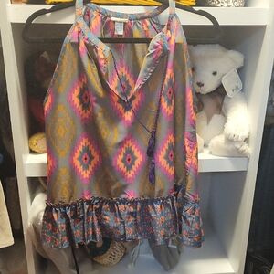 NATURAL LIFE Colorful Geometric Tank Top